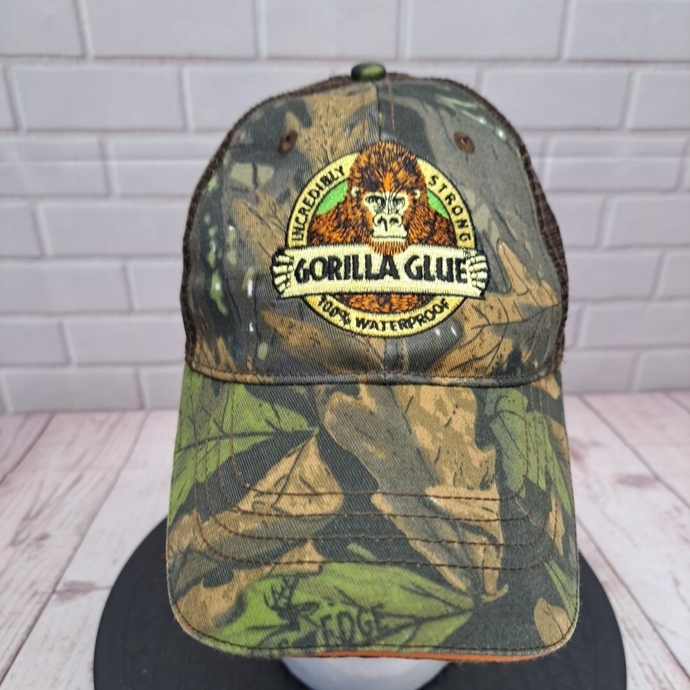 Gorilla Glue Camo Strapback Hat Cap Mesh OSFM
